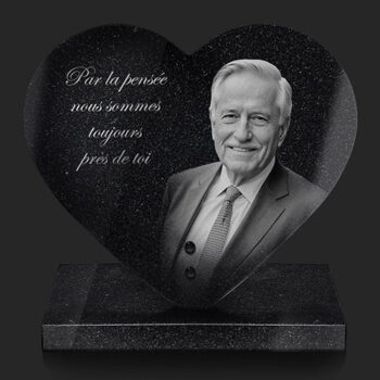 plaque funéraire coeur
