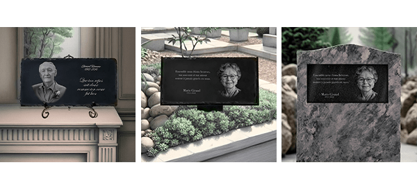 plaque funéraire à planter