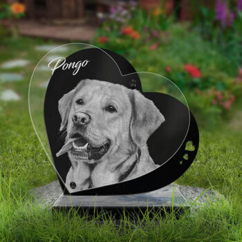 plaque funeraire pour animaux cœur vita