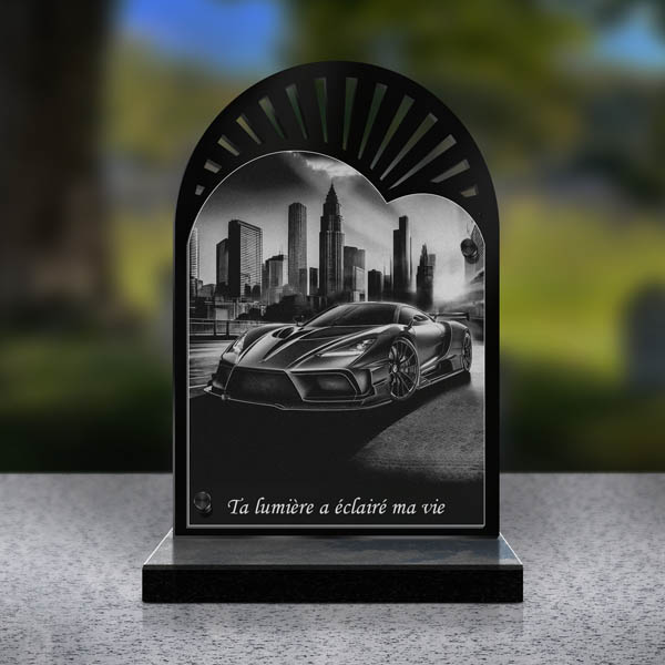 plaque funéraire cœur vierge