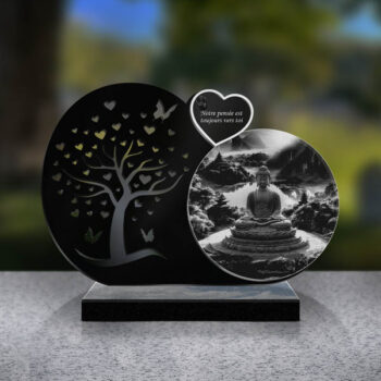 plaque funéraire bouddha