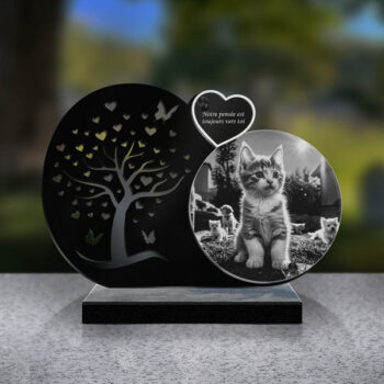 plaque funéraire chat