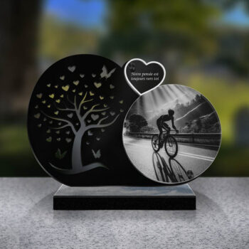 plaque funéraire cyclisme