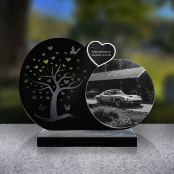 plaque funéraire voiture course
