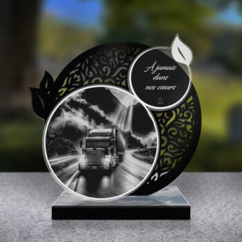 plaque funéraire feuille camion
