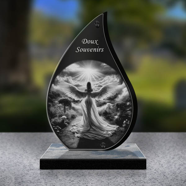plaque funéraire ange