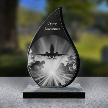 plaque funéraire avion