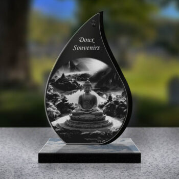 plaque funéraire bouddha
