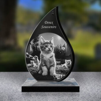 plaque funéraire chat