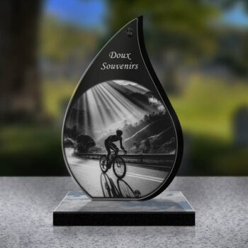 plaque funéraire cyclisme