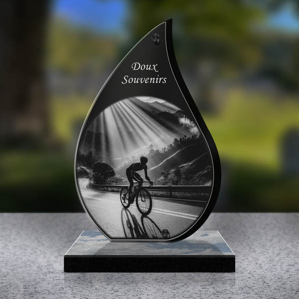 plaque funéraire cyclisme