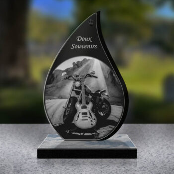 plaque funéraire moto
