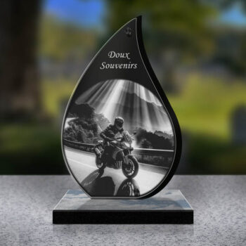 plaque funéraire moto