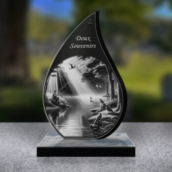 plaque funéraire pêche