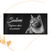 plaque funéraire granit chat