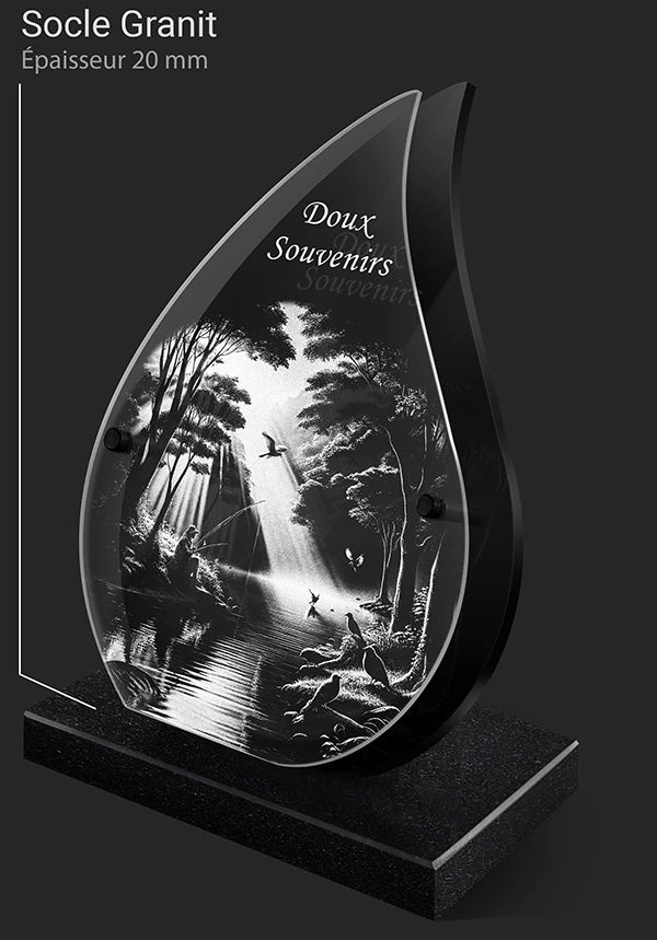 plaque funéraire prefaite schéma