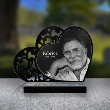 plaque funéraire coeur