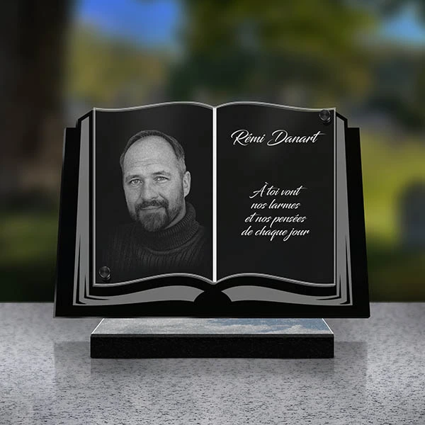 plaque funéraire livre